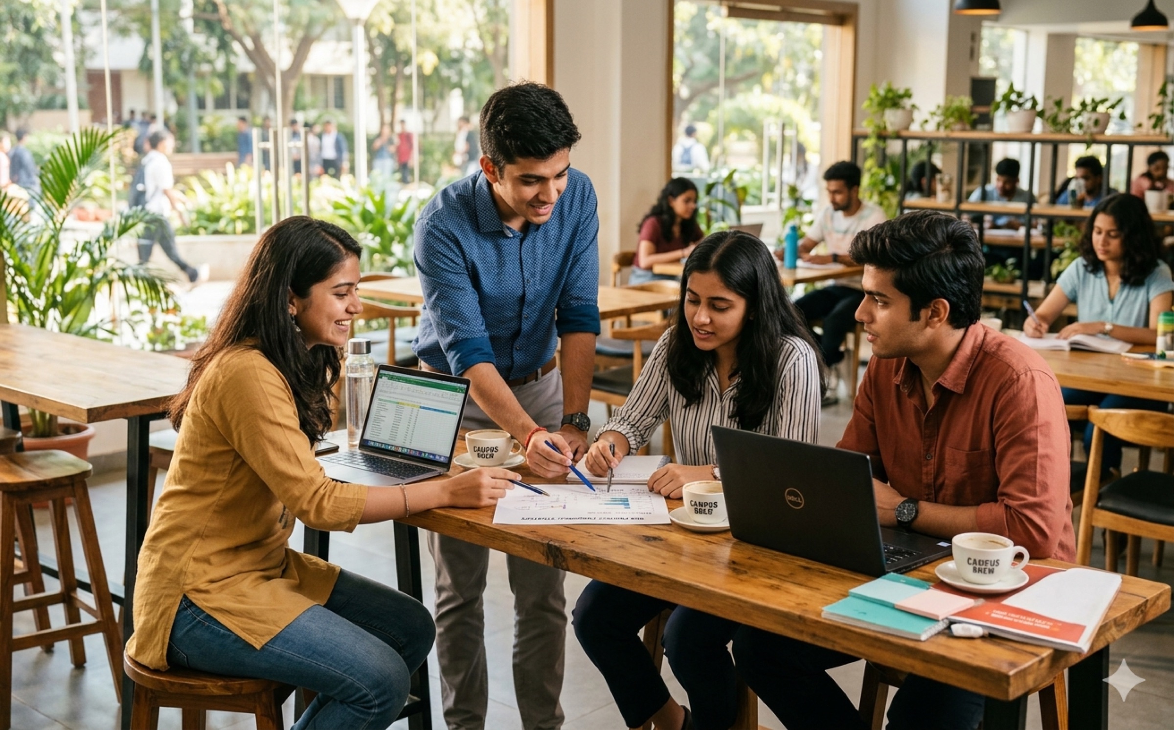 BBA / BMS / BMM students at work — classrooms, labs and clinical practice in India