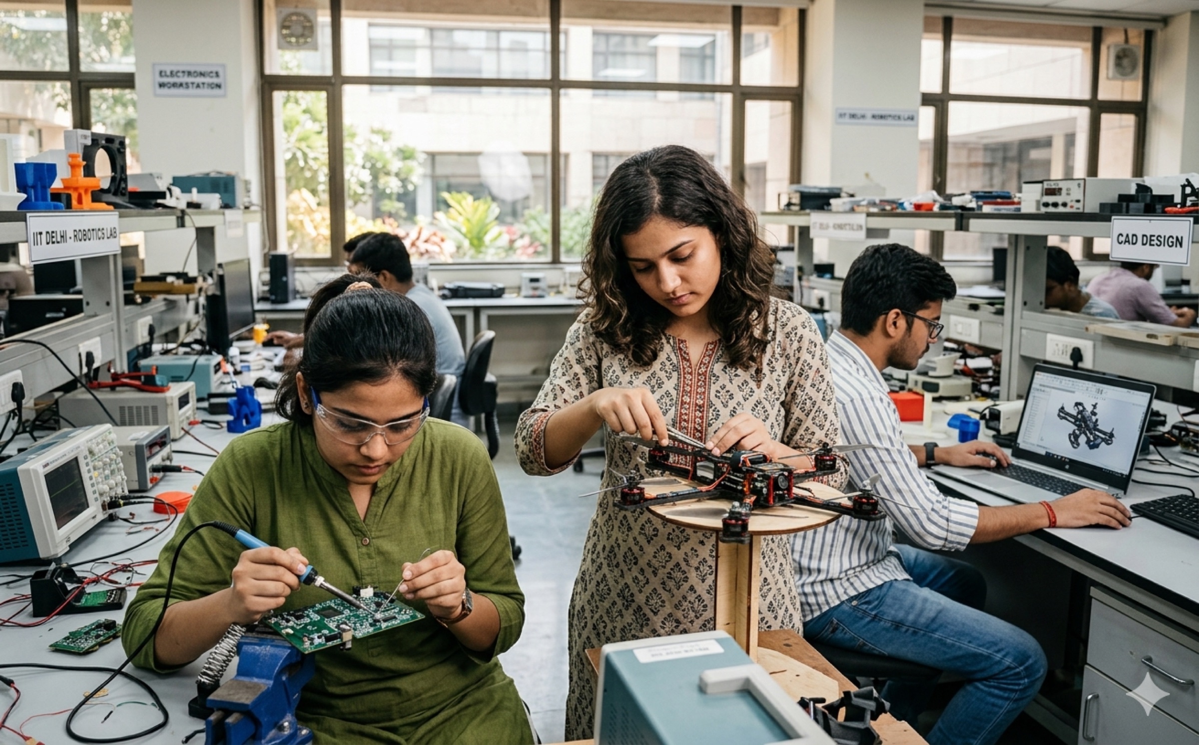 B.Tech / Engineering students at work — classrooms, labs and clinical practice in India